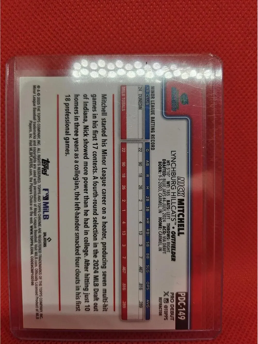 Topps nick mitchell